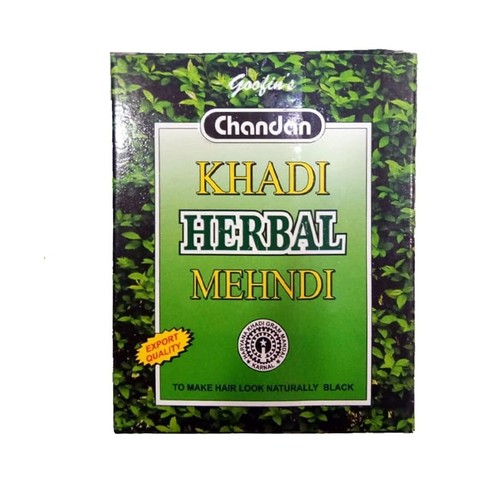 Chandan khadi Herbal Mehndi Natural Unisex Hair Dye Henna Black Hair Color 6X80g - Picture 4 of 5