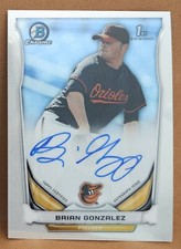 2014 Bowman Chrome Draft Pick Autographs Brian Gonzalez #BCA-BGO (AU,...
