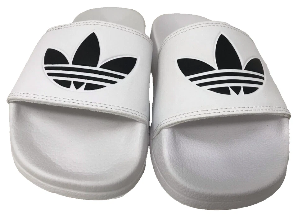 Adidas Youth Boy's Adilette Lite Slip On Comfort Slides Branco/Preto Tamanho: 5 108L - Imagem 2 de 4