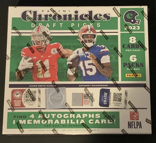 2023 Panini Chronicles Draft Picks Football Hobby Box - 5 hits - Factory Sealed