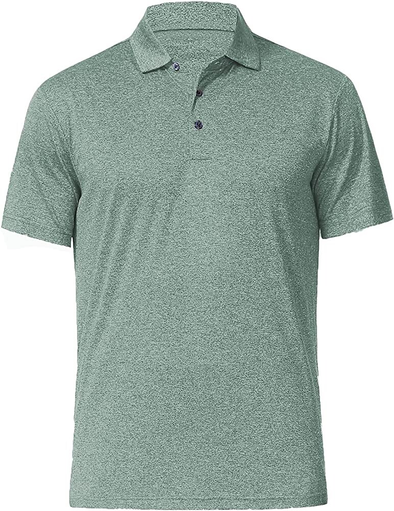 XXL NEW Cossniss Men's Dry Fit Golf Polo Shirt~ Teal Green Short