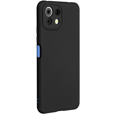 Back cover Xiaomi Mi 11 Lite/Lite 5G Semi-Rigid Silicone Soft-Touch Finish black