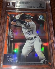 Trevor Story Bowman Chrome Orange Refractor Rookie BGS 9 14/25 REGRADE!!