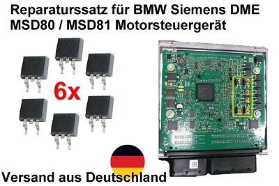 MOSFET FDB 14N30 Reparatursatz BMW Siemens DME MSD80 MSD81 Motorsteuergerät NEU