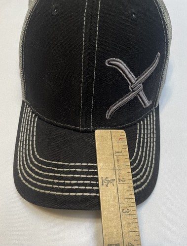 Cappellino Twisted X Western Ball nero grigio ricamato maglia posteriore a scatto ottime condizioni - Foto 4 di 7