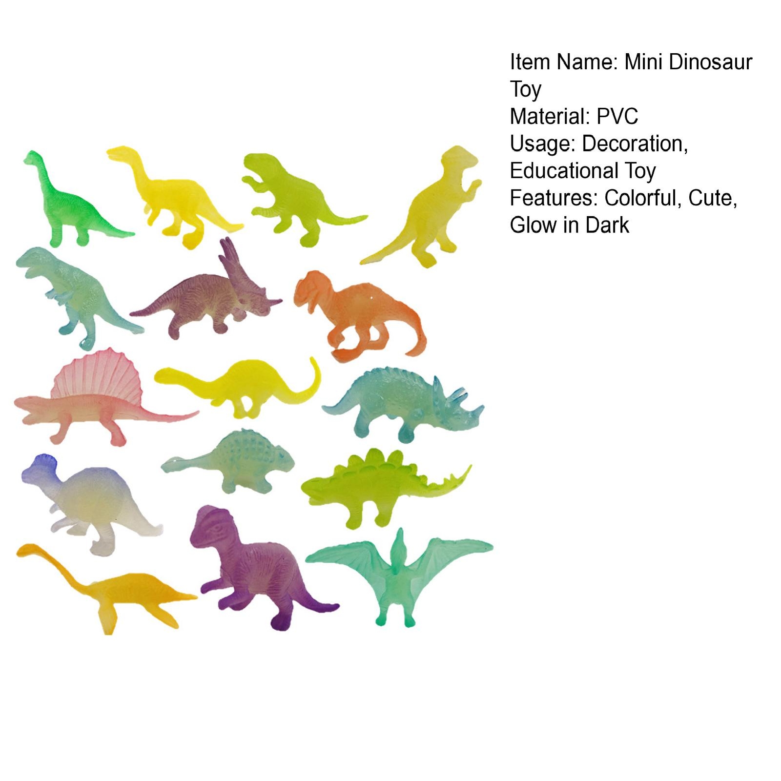 16pcs dinosaur models figurine early learning dinosaur statue model