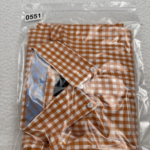 Tailorbyrd Hemd Herren Large orange Gingham Karo kariert Button Down Langarm - Bild 23 von 23