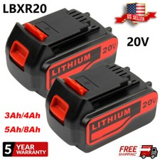 8.0AH 20V LITHIUM-ION BATTERY FOR BLACK  DECKER 20 VOLT MAX LBXR20 LB2X4020 NEW