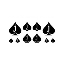 10 jack of Spades Temporary Tattoos, Erotic Adult JoS Body Art