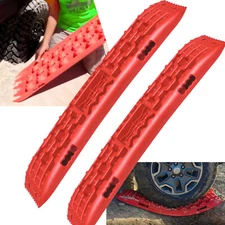 2 PCS Recovery Tracks Sand Mud Snow Traction Boards Off Road Mat Tire Ladder 4WD