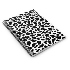 Cow Print Spiral Notebook - Ruled Line