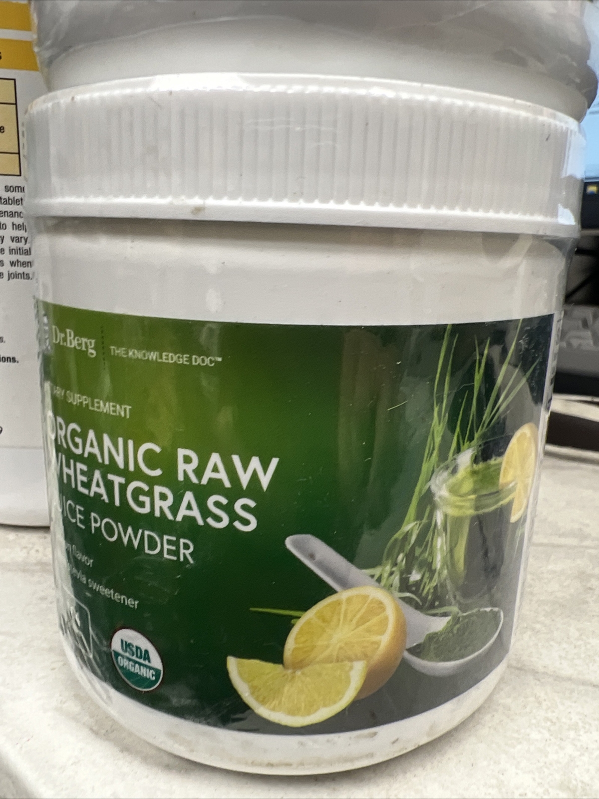 Dr. Berg's Raw Wheatgrass Juice Powder USDA Certified Organic