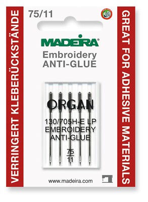 5 Organ Anti Glue Sticknadeln 130/705H-E LP Stärke 75 verringert Kleberückstände