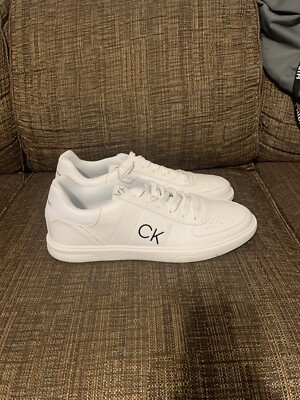 Calvin Klein Mens Size 13 Casual Sneakers White CMGIANO-R
