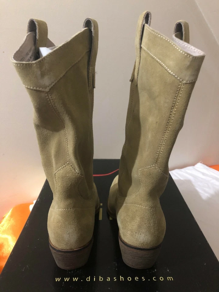 Bota de montar Diba Pre Tender para mujer, 6,5 M EE. UU., gamuza de vaca/vino, hecha en India, Le Foto 3 de 4