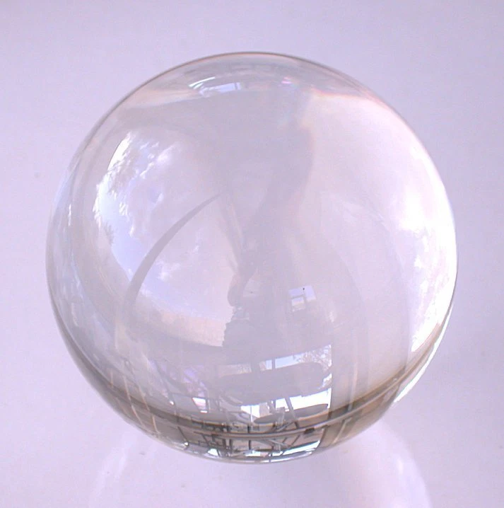 LARGE 4 Inch 100mm Crystal Clear Silica Glass Quartz Crystal Sphere Ball S46