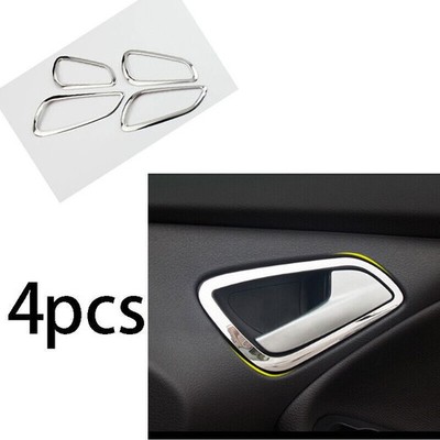 Für Ford Focus ST RS Silber Titanium Innentürgriff Rahmen Abdeckung Trim 4X Neu