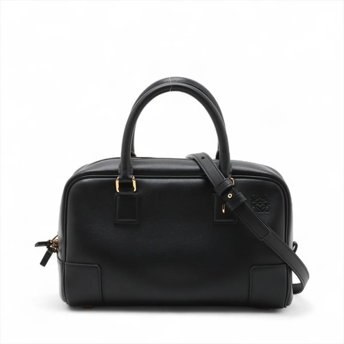 Loewe Amasona 23 Leather 2 Way Handbag Black
