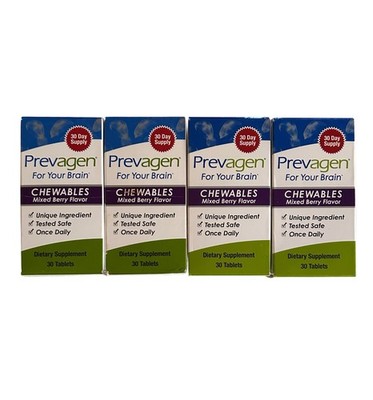 Prevagen Regular Strength 10mg Mixed Berry Chewables - 4-Pack 120-Day Supply