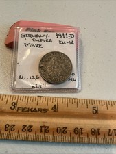 Germany 1911-D Silver Mark Km#14 KEY! Very Low Mintage! See Pics…