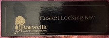 Batesville Casket Locking Key Crank Handle Copper tone Funeral Coffin tool w/box