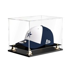 Clear Acrylic Hat Display Case Baseball Cap Display Box with Double Layer Base