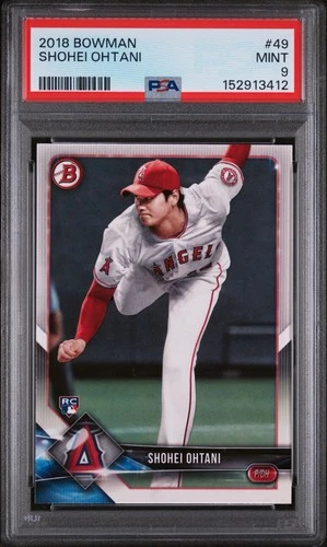 2018 Bowman Baseball #49 Shohei Ohtani RC Rookie PSA 9 Mint Angels Dodgers MVP