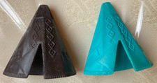 Marx Revolutionary War Playset Indians Native American TeePees BLUE  BROWN
