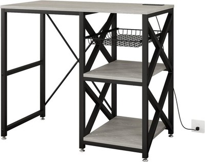 Kitchen Bakers Ra with Power Outlet,Mini Frid Cabinet with
