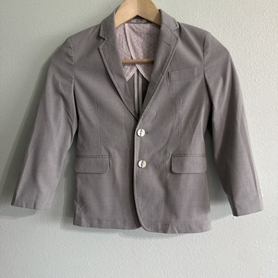 Calvin Klein Kids Boys Size 7 Gray Blazer Suit Jacket Modern Wedding Easter
