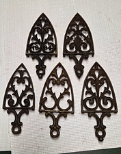 Lot of 5 different Spade designs, Cast Iron sad iron Trivets
