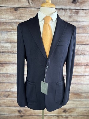 NWT Samuelsohn 120's Wool Basic Knit Jacket Size 38 bs77