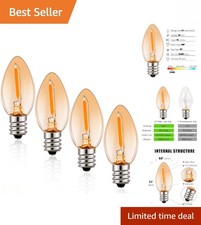 Comforting Night Light Bulbs, Amber Glow E12 LED, 50LM, Salt Lamp Compatible