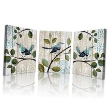 Lapremoly Abstract Wall Decor For Bedroom 24L" x 16W" Birds And Trees Paintings