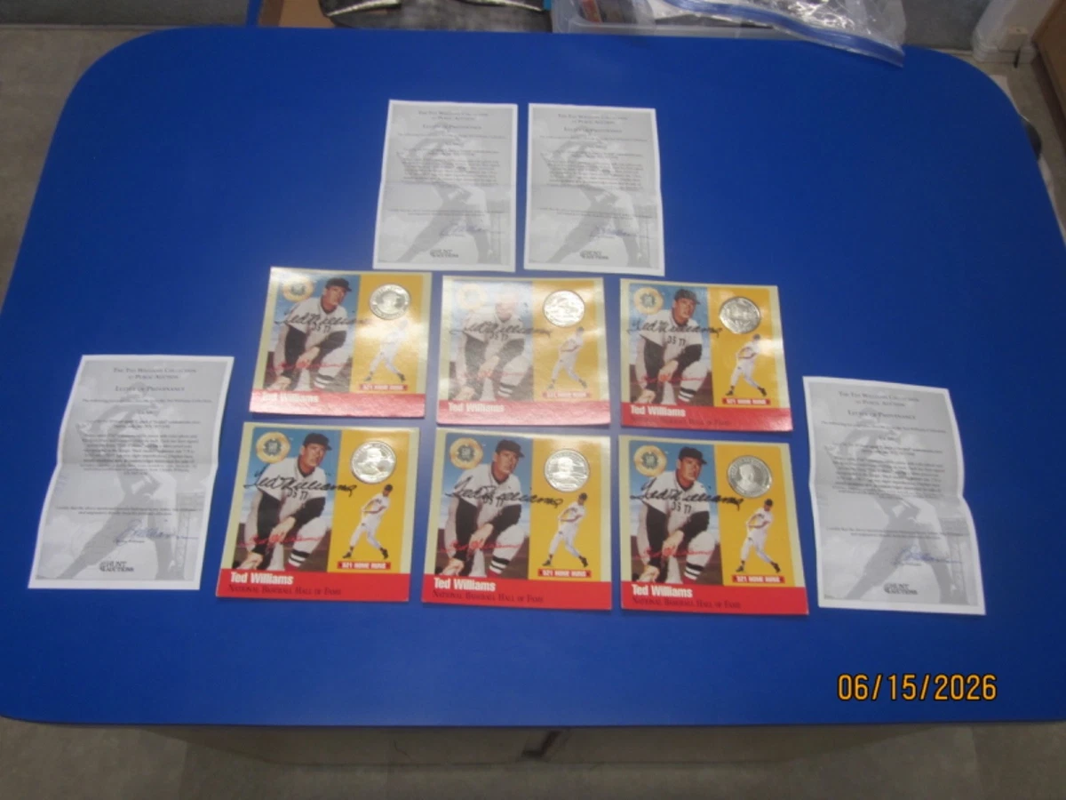 Ted Williams Baseball Original Autographed Sports Trading Cards