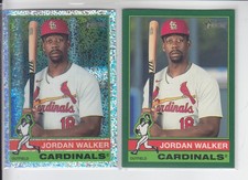 2 - 2025 Topps Heritage JORDAN WALKER Chrome Sparkle + Green Cardinals #451