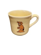 Vintage Mount Clemons Puppy & Duck Children’s Creamware Mug