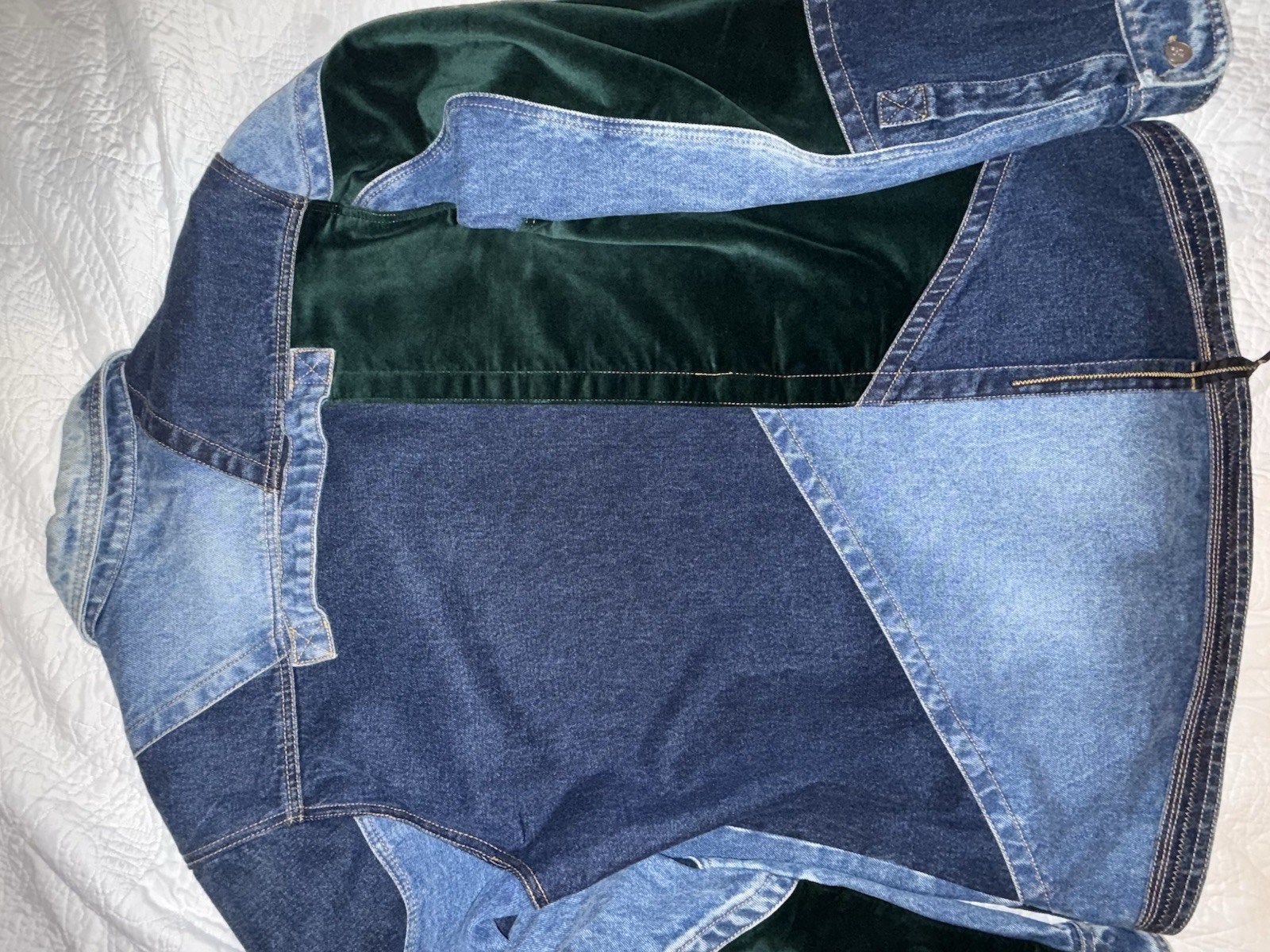 OFF WHITE Virgil Abloh denim patchwork jacket FAL… - image 10