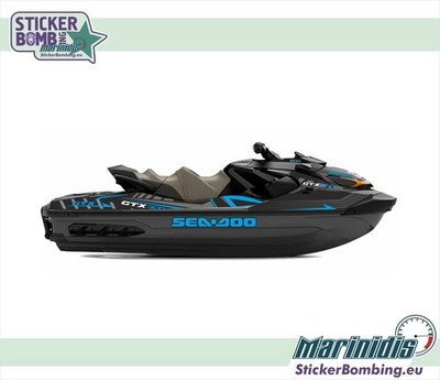 Custom Stickers set for ''Sea-doo Gtx 300 Limited  2024-2025  Blue ''
