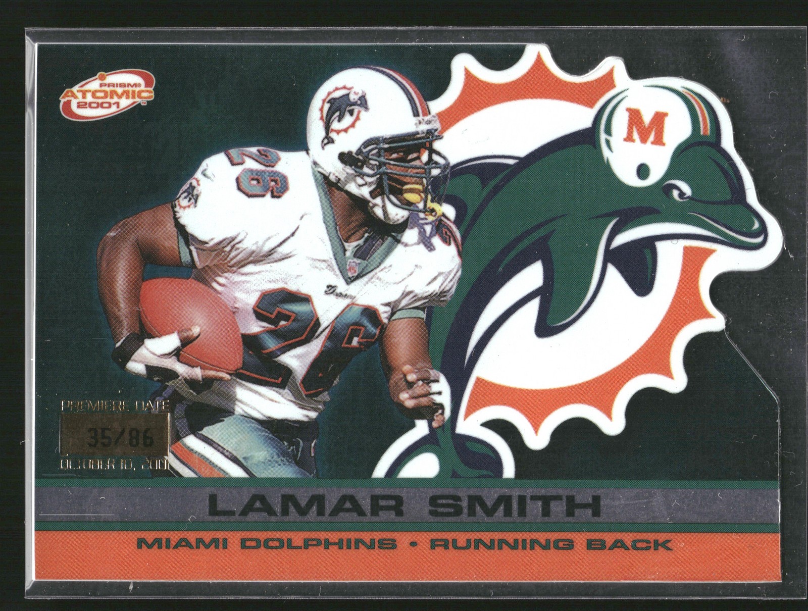 2001 Pacific Prism Atomic #75 Lamar Smith Premiere Date #/86