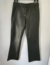 VS2 by Vakko Women's Black 100 Lamb Leather Pants Pockets Size 6