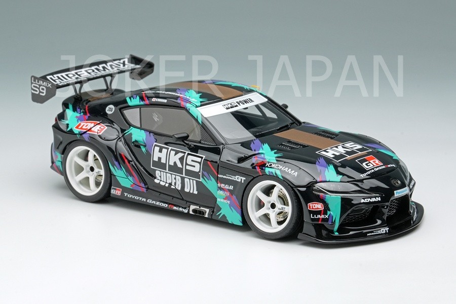 MINI GT HKS Toyota GR Supra 2台セット Make Up EIDOLON 1/43 Toyota GR Supra Drift by HKS 2019 EM722 JDM