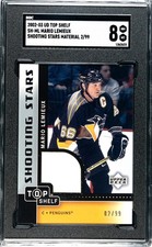 2002 Top Shelf #SH-ML Mario Lemieux Shooting Stars Material /99 SGC 8