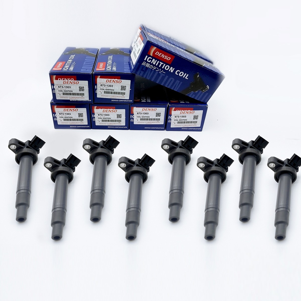 Pack of 8 Denso 90919-02230 Ignition Coils 673-1303 for Toyota Tundra 4.7L V8