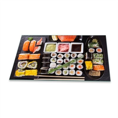 Herdabdeckplatte Ceran 90x52 Essen Bunt Abdeckung Glas Spritzschutz Küche Deko