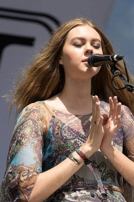 Musician Johanna Soderberg of First Aid Kit performs on stage duri- Old Photo 1