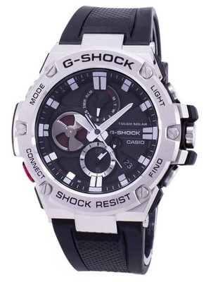 Casio G-SHOCK G-STEEL BLUETOOTH Alarm Tough Solar Analog GST-B100-1A Mens Watch