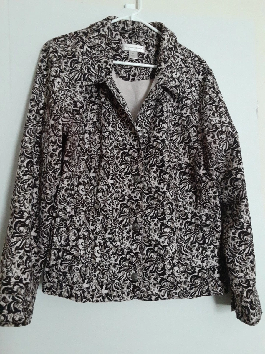 Christopher & Banks Femmes Cabine Thème Appliqué Polaire Gilet TAILLE S
