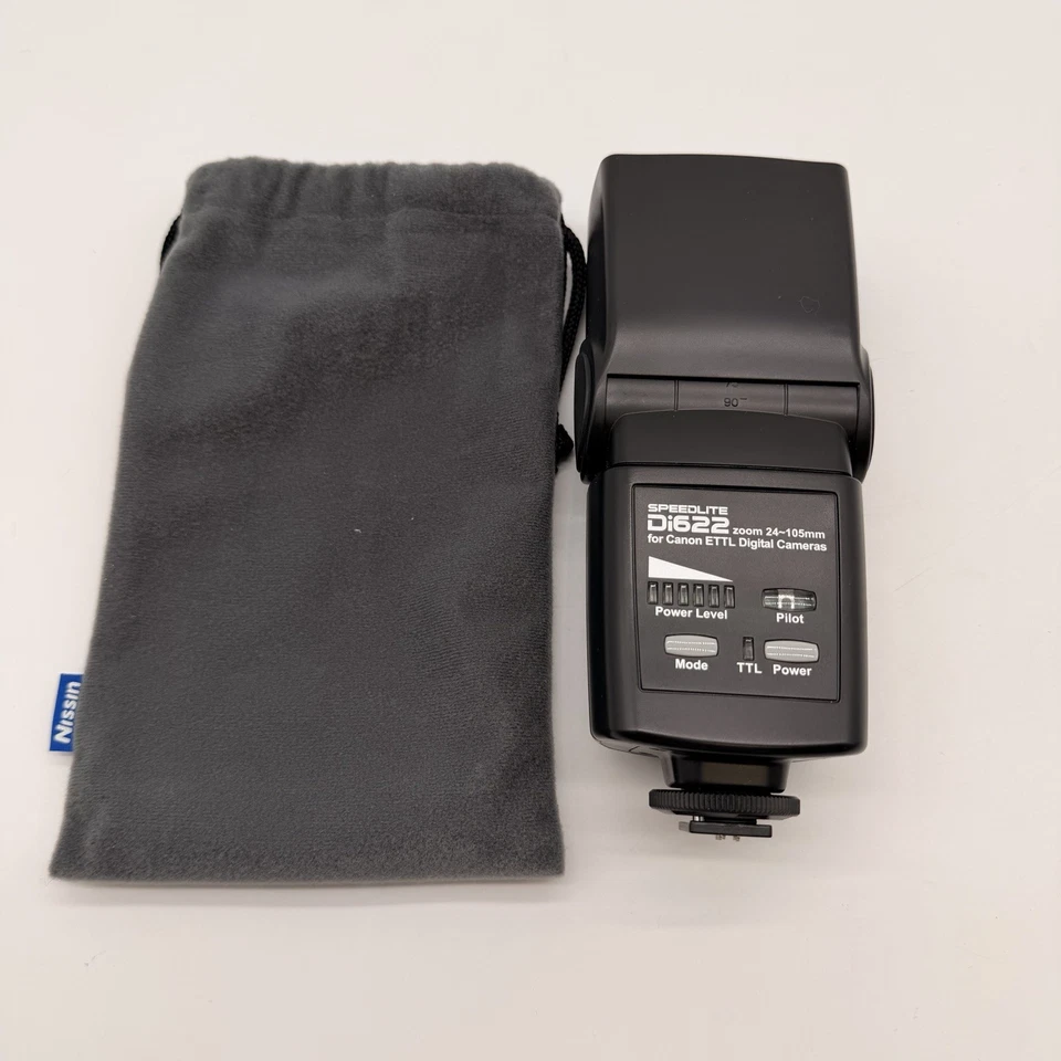 Nissin Di622 Speedlite Flash for Canon E-TTL Digital Camera With Pouch-excellent - Image 2 of 4