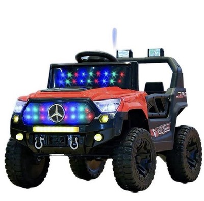 12V Elektro Ride on Mercedes Jeep 4X 380 Motoren Blinkende Windschutzscheiben LEDs Musik